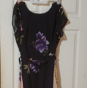New eShakti Floral Print Dress - 22W